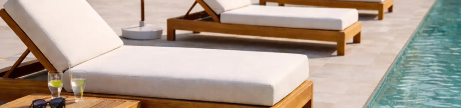 Coussins bain de soleil