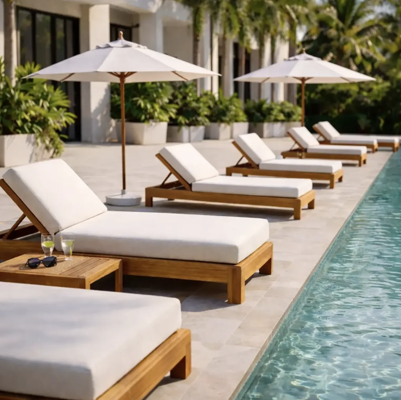 Coussins bain de soleil