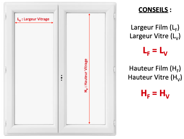 comment prendre les mesures d'un film pour vitrage