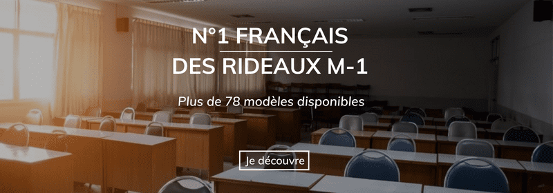 rideaux motifs géométriques anti feu