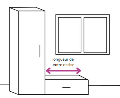 Guide de mesure pour la longueur d'un coussin d'assise sur mesure - Conseils Stores-et-Rideaux.com