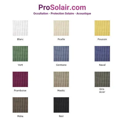  Plaquette Echantillons  Tissu Protection Solaire Uni    