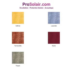 Rideaux Tissu Protection Solaire Faux Uni