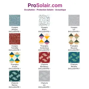 Rideaux Géométriques Tissu Protection Solaire