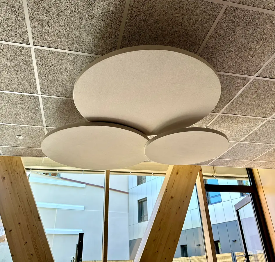 Panneau acoustiqueSuspendu rond horizontal