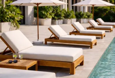  Coussin Bain de Soleil Anti-tache - Maille 