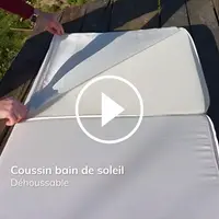 Déhoussage coussin bain de soleil