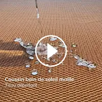 Tissu déperlant coussin bain de soleil maille