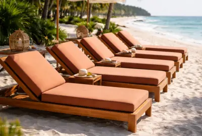  Coussin Bain de Soleil Anti-tache - Uni 