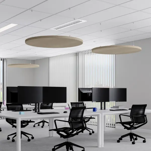 Panneau Acoustique Suspendu Rond Horizontal Non Feu M1 