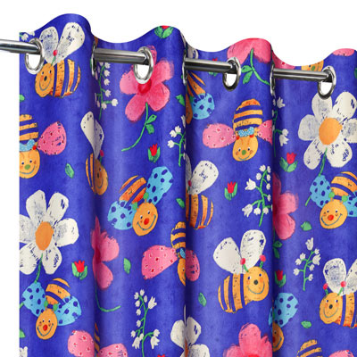 Rideaux ignifigués - tissu à motifs pour les crèches et écoles - toile tamisante